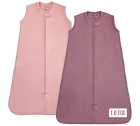 Mama Cheetah Organic Cotton Baby Wearable Blanket with Two-Way Zipper, Swaddle Transition Sleep Sack, All-Season Sleep Sack for Newborn Infant Toddler Boy Girl, 2-Pack, 0-6 Month