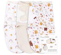 Mama Cheetah Organic Cotton Swaddle Blanket, Adjustable Swaddle Sleep Sacks, Easy Swaddles for Boy Girl 0-3 Month, Baby Essentials, 3-Pack