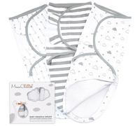 Mama Cheetah Organic Swaddle Sleep Sacks for Preemies, Swaddle Blanket Wrap, Easy Swaddles for Premature Baby Girl 4-7 lbs, Newborn Essentials, 3-Pack, Cotton