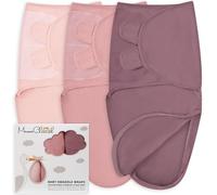Mama Cheetah Preemie Swaddle Sack, 100% Organic Cotton Swaddle Sleep Sacks for Preemies 3-Pack, Swaddling Blanket Wrap, Easy Swaddles for Premature Baby Girl 1.8-3.2kg, Newborn Essentials