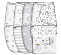 Mama Cheetah Preemie Swaddle Sack, Organic Swaddle Sleep Sacks for Preemies, Preemie Swaddling Blanket Wrap, Easy Swaddles for Premature Baby Boy Girl 4-7 lbs, Newborn Essentials, 4-Pack, Grey