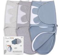 Mama Cheetah Swaddles for Newborns 3-Pack, 100% Organic Cotton Baby Swaddle Sleep Sack with Zipper, Soft Adjustable Nursery Swaddling Blankets, 3-6 Months