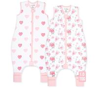 Mama Cheetah Toddler Sleep Sack with Feet 2T, 1.0 TOG Organic Cotton Baby Sleeping Bag with Legs, Baby Wearable Blankets for Walkers w/ 2-Way Zipper, Sleep Sack for Girls & Boys, Early Walker