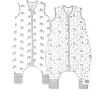 Mama Cheetah Toddler Sleep Sack with Feet 2T, 2.5 TOG Organic Cotton Baby Sleeping Bag with Legs, Baby Wearable Blankets for Walkers w/ 2-Way Zipper, Baby Sleep Sack for Girls Boys, Medium