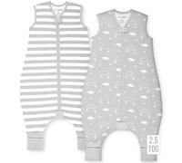 Mama Cheetah Toddler Sleep Sack with Feet 3T - 4T, 2.5 TOG Organic Cotton Baby Sleeping Bag with Legs, Baby Wearable Blankets for Walkers w/ 2-Way Zipper, Baby Sleep Sack for Girls & Boys, Large