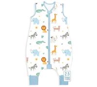 Mama Cheetah Toddler Sleep Sack with Feet 3T - 4T, 2.5 TOG Organic Cotton Baby Sleeping Bag with Legs, Baby Wearable Blankets for Walkers w/ 2-Way Zipper, Baby Sleep Sack for Girls & Boys, Large