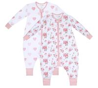 Mama Cheetah Toddler Sleep Sack with Feet, Long Sleeve 0.5 TOG Organic Cotton Baby Sleeping Bag with Legs, Wearable Blanket for Walkers w/ 2-Way Zipper, Toddler Blanket for Girls & Boys 3-4T