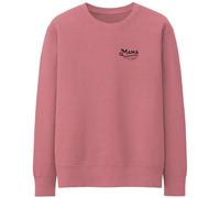 Mama Claus Sweatshirt For Women Est 2025. Christmas Jumper Mummy Mum Pocket Print Sweater, L, Dusty Pink