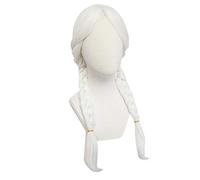 Mama Coco Inspired Snow White Long Braided Synthetic Hair Cosplay Wig Pigtails With Long Inclined Bangs For Women Ag-817