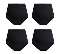Mama Cotton Women's Over The Bump Maternity Panties High Waist Full Coverage Pregnancy Underwear (Color-All Black 4 Pack, Size-S)
