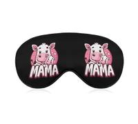 Mama Cow Print Sleep Mask Soft Blackout Eye Mask Eye Shade Cover with Adjustable Strap for Men Women