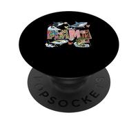 Mama Cute Fish Lover Floral Leopard Orca Shack Bass Fish PopSockets Adhesive PopGrip