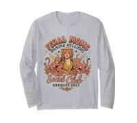 Mama Cute Mom Fun Feral Moms Social Club Graphic Wife Life Long Sleeve T-Shirt
