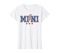 Mama Dada Mini 4th of July American Family Matching Value Graphic T-Shirt, Women, White, S