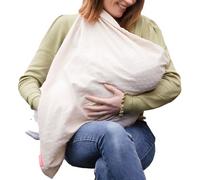 Mama Designs Mamascarf - Nursing and Breastfeeding Scarf - Lightweight 100% Cotton, Cream in Colour