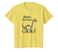 Mama Dinosaur: Cute Prehistoric Mom's Love T-Shirt, Kids, Lemon, 2 Years