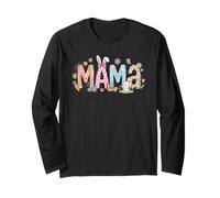 Mama Easter Bunny Spring Floral for Mom or Mother Long Sleeve T-Shirt