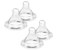"Mama-Effect" Silicone Teat Pack of 4 // 4m+ Size 3 Fast Flow Made in Italy