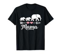 Mama Elephant Two Babies Mothers Day Love T-Shirt