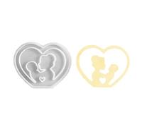 Mama Embossed Model Made of Silicone - Love Sign Font Shape for Jewellery Making - Heart-Shaped Handmade Decoration for Family Friends Home Office Celebrations Birthday