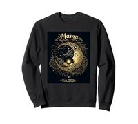 Mama Est 2026 Whimsigoth Moon Celestial Stars New Mom Sweatshirt