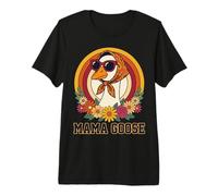 Mama Goose Retro Sunglasses Scarf Farm Animal Graphic Premium T-Shirt