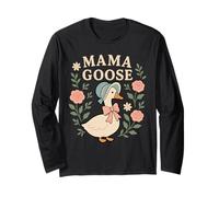 Mama Goose Silly Coquette Floral Vintage Mother's Day Long Sleeve T-Shirt