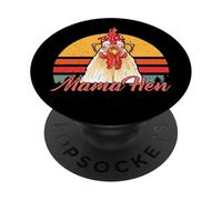 Mama Hen Chicken Mom Crazy Chicken Lady Lover Farmer Saying PopSockets Adhesive PopGrip