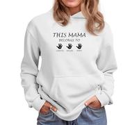 Mama Hoodie Personalised Mum hoodie Custom Made with Names, Mama Belongs To