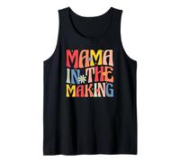 Mama in the Making Funny Groovy Pregnancy Announcement Tank Top