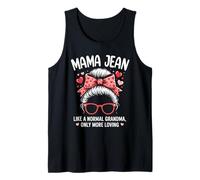 Mama Jean Valentine Quote for Loving Grandma Cute Bow Tank Top