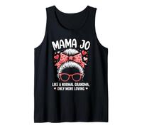 Mama JO Valentine Quote for Loving Grandma with Cute Bow Tank Top