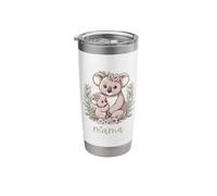 Mama Koala Bear Hug I Floral Wreath Mum I Koala Stainless Steel Insulated Tumbler