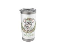 Mama Koala Bear Hug I Floral Wreath Mum I Koala Stainless Steel Insulated Tumbler