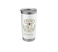 Mama Koala Bear Hug I Floral Wreath Mum I Koala Stainless Steel Insulated Tumbler