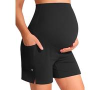 Mama Land Maternity Swim Shorts Over the Belly, Black, XL