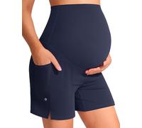 Mama Land Maternity Swim Shorts Over the Belly, Navy Blue, L