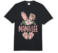Mama LEE Cute Leopard Bunny Ears Floral Easter Comfort Colors Adult Heavyweight T-Shirt