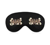 Mama Leopard Daisy Flower Fashion Eye Mask Printed Sleep Masks Soft Unisex Blackout Covering with Adjustable Strap