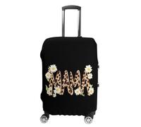 Mama Leopard Daisy Flower Personalized Luggage Case Cover Funny Travel Accessories Washable Suitcase Protector Fit 19-32 Inch M