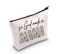 Mama Life Cosmetic Bag So God Made A Mama Makeup Bag Boho Floral Mom Storage Bag Mother Inspirational Gift