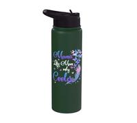 Mama Like Mom Only Cooler Butterfly Romanian Mommy Mother's Stainless Steel Insulated Water Bottle