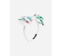 Mama Luma Girls Abstract Leaf Headband in White - Green - One size