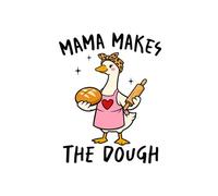 MAMA MAKES THE DOUGH: Funny mother goose baking lined notebook cover design