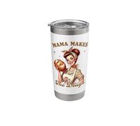 Mama Makes The Dough Retro Moms Baking Kitchen Humor Stainless Steel Insulated Tumbler