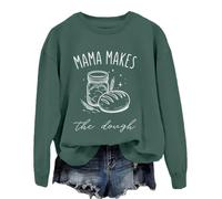 Mama Makes The Dough Sweatshirt, Sourdough Sweatshirt, Mama Makes Sourdough Bread Shirt, Funny Sourdough Baking Sweatshirt Green