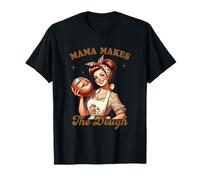 Mama Makes The Dough Vintage Baking Retro Kitchen Humor T-Shirt