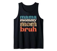 Mama Mommy Mom Bruh Mother's Day Leopard Mom Graphic Mother Tank Top