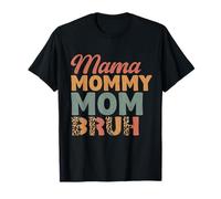 Mama Mommy Mom Bruh Mother's Day Leopard Mom Vintage Women T-Shirt
