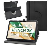 MAMA MOUTH Case for Logicom Tab Fold 12 Inch Tablet,Black | 360°Rotating PU Leather Sleeve